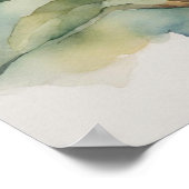 Poster Aquarelle Monarch Papillon Imprimer (Coin)