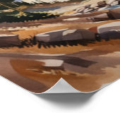 Poster Aquarelle Montagnes modernes (Coin)