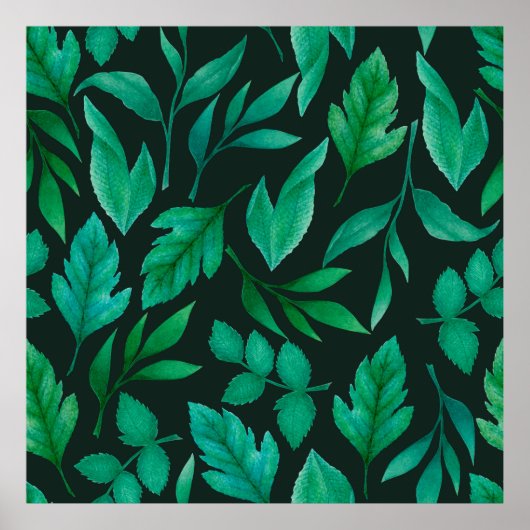 Poster Aquarelle motif sans couture avec peint à la main  (Devant)