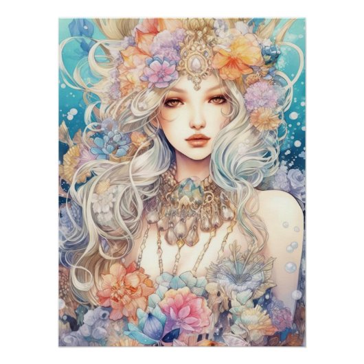Poster Aquarelle mystérieuse (Devant)