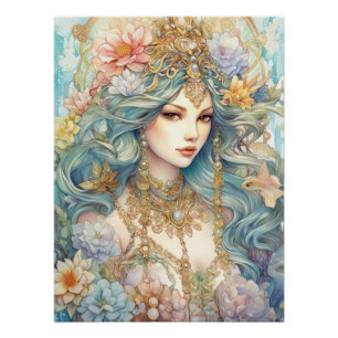 Poster Aquarelle mystérieuse