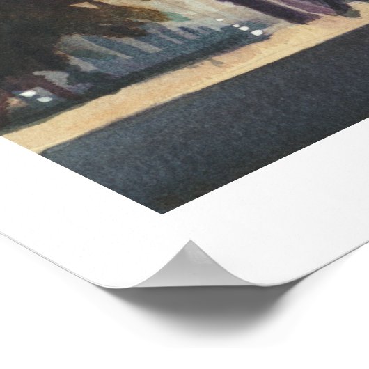 Poster Aquarelle "Napoléon's Carousel" Paris (Coin)