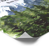 Poster Aquarelle Nature Mountains John 3 16 Écriture (Coin)