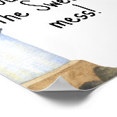 Poster Aquarelle nautique - Devinez le doux désordre (Coin)