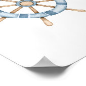 Poster Aquarelle Navires Roulettes (Coin)