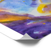 Poster Aquarelle Nebula de l'espace (Coin)