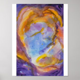 Poster Aquarelle Nebula de l'espace