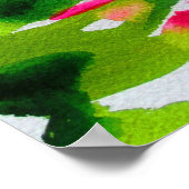 Poster Aquarelle nénuphar art abstrait (Coin)