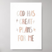 Poster Aquarelle Neutre Dieu a de grands plans pour moi (Devant)