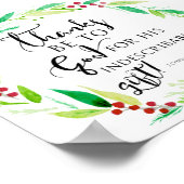 Poster Aquarelle Noël Verbe Bible Verse (Coin)