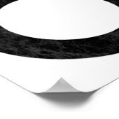 Poster Aquarelle noir cercles sur arrière - plan blanc. B (Coin)