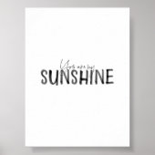 Poster aquarelle noir vous êtes mon image d'art (Devant)