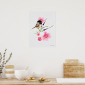 Poster Aquarelle noire de poulet (Cuisine)