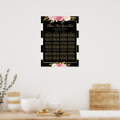 Poster Aquarelle noire Mariage floral Graphique 12 (Cuisine)