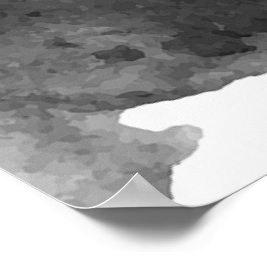 Poster Aquarelle noire noire (Coin)