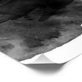 Poster Aquarelle noire noire (Coin)