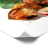 Poster Aquarelle noisettes (Coin)
