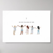 Poster Aquarelle nous sommes enfants de Dieu (Devant)