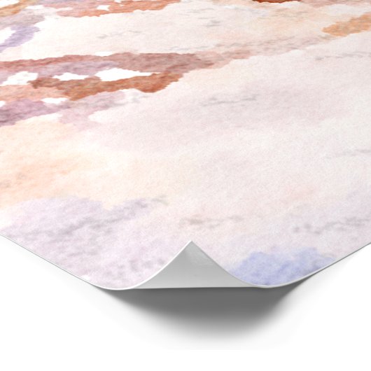 Poster Aquarelle Ocean Gris de Beach Path (Coin)