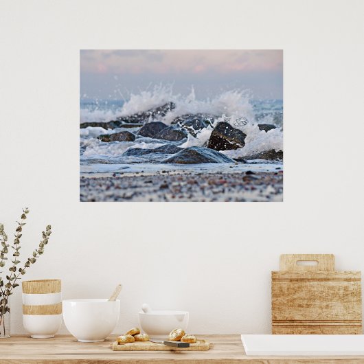 Poster Aquarelle Ocean Splash (Cuisine)