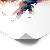 Poster Aquarelle oiseau dans l'affiche d'art en vol (Coin)