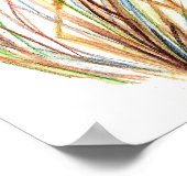 Poster Aquarelle Oiseau-noir à ailes rouges - Collection  (Coin)