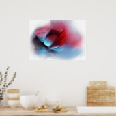 Poster Aquarelle Oiseaux de montagne naturels Coucher du  (Cuisine)