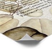 Poster Aquarelle Or Eucalyptus Foliage Mariage brillant (Coin)