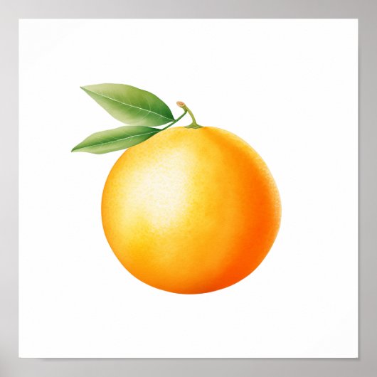 Poster Aquarelle Orange (Devant)