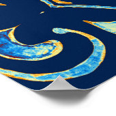 Poster Aquarelle orientale moquette Mandala florale (Coin)