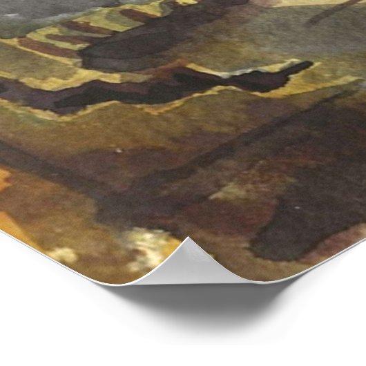 Poster Aquarelle originale de Dust 2 CSGO (Coin)