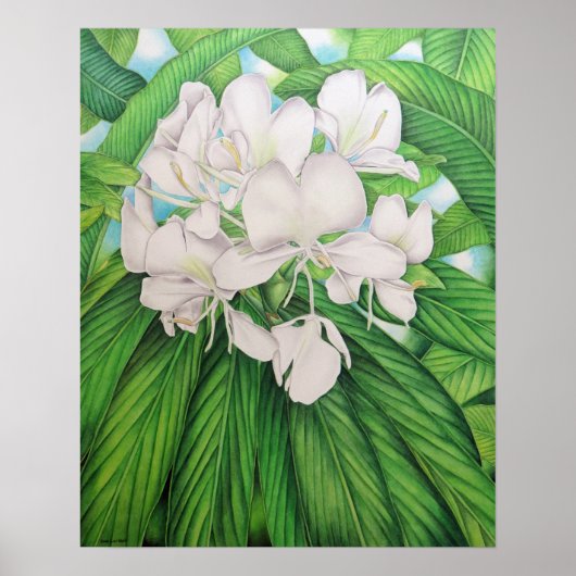 Poster Aquarelle originale de Joel W. Carlson de Honolulu (Devant)