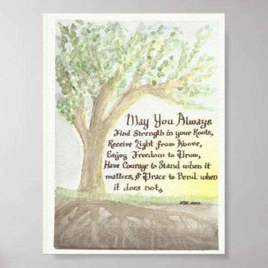 Poster Aquarelle originale et Bénédiction (Devant)