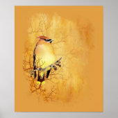 Poster Aquarelle originale Grosbeak oiseau art faune (Devant)