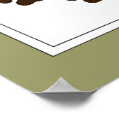 Poster Aquarelle originale Loup gris - Traces animal (Coin)