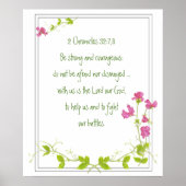 Poster Aquarelle originale pois doux avec écritures (Devant)