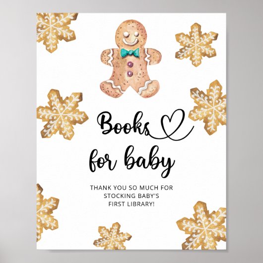 Poster Aquarelle pain d'épices - livres pour bébé (Devant)