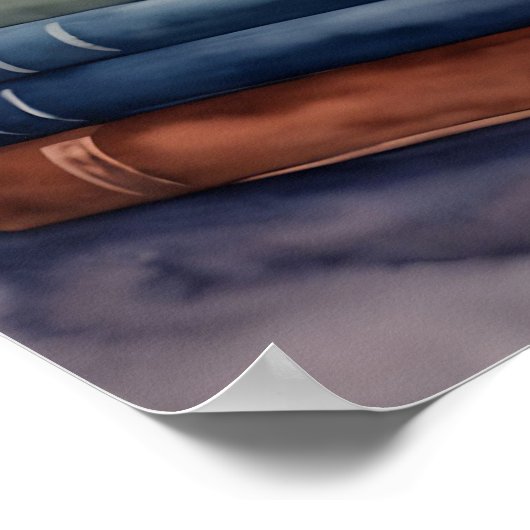 Poster Aquarelle paisible Lecture Nook Art (Coin)