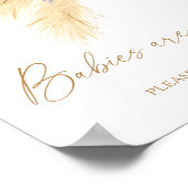 Poster Aquarelle pampas herbe - les bébés sont doux poste (Coin)