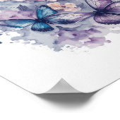 Poster Aquarelle Papillons Floral Mystical Magie (Coin)