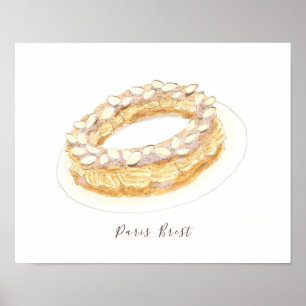 Poster Aquarelle Paris-Brest