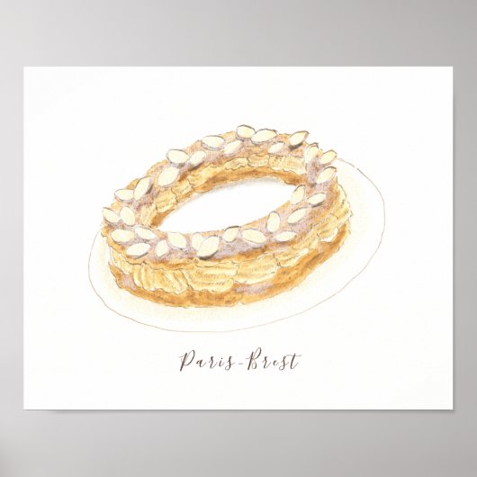 Poster Aquarelle Paris-Brest (Devant)
