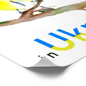 Poster Aquarelle Pas de guerre en Ukraine (Coin)