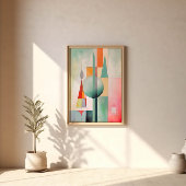 Poster Aquarelle Pastel Art Abstrait Mur