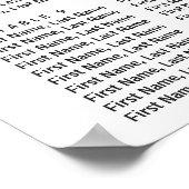 Poster Aquarelle Pastel Floral Mariage Chart (Coin)