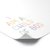 Poster Aquarelle Pastel Je suis un enfant imprimé par Die (Coin)