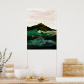 Poster Aquarelle paysage de montagne abstrait. Art modern (Cuisine)