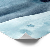 Poster Aquarelle paysage marin abstrait Art moderne océan (Coin)