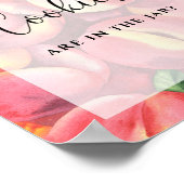 Poster Aquarelle pêches - devinez combien de cookies (Coin)