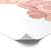 Poster Aquarelle Peint lapin lapin mou (Coin)